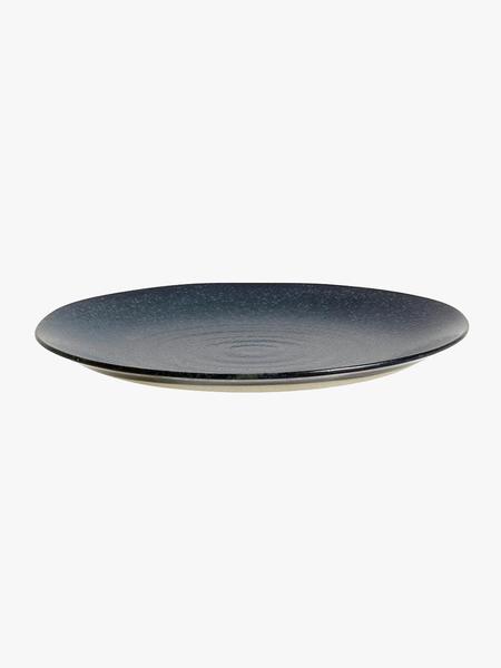 nordal-grainy-porcelain-plate-dark-blue