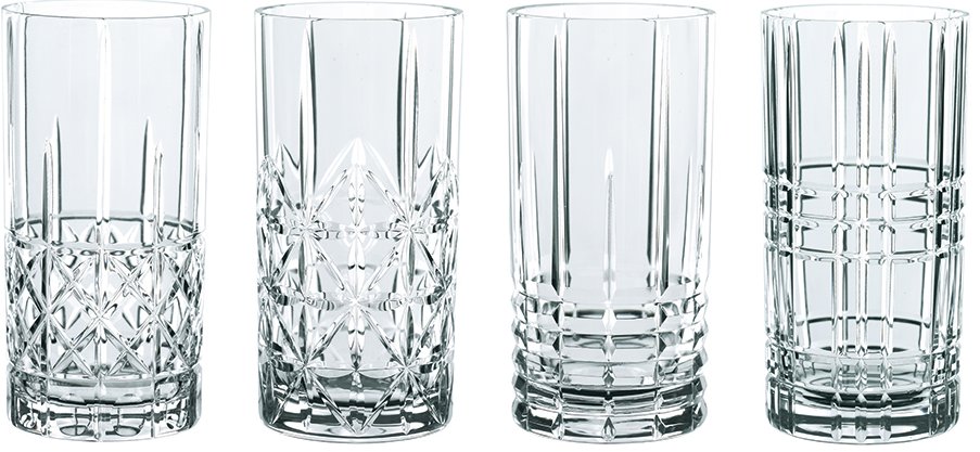 Nachtmann Set of 4 Highland Crystal Longdrink Glasses