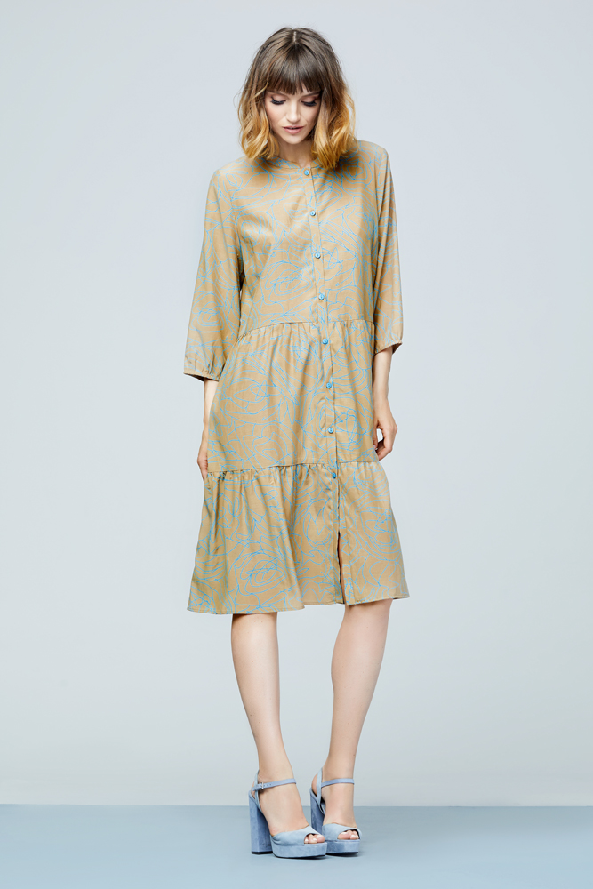 GR Nature Kankuna Dress - Blue/Taupe