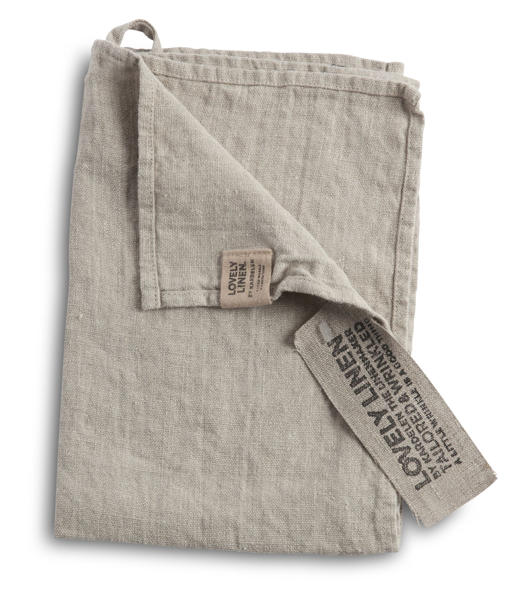 Lovely Linen 100% European linen guest towel in Natural