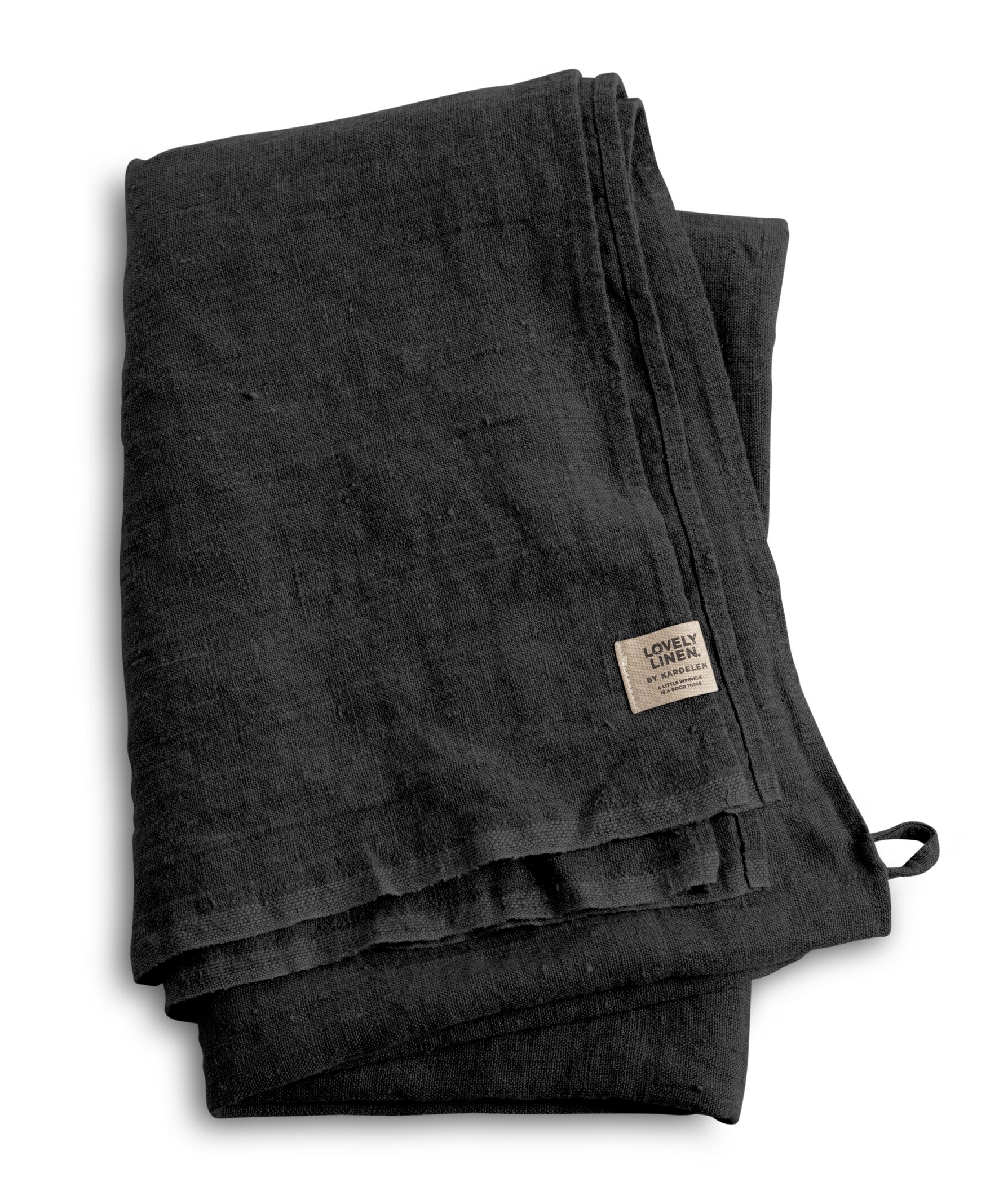 Lovely Linen 100% European linen guest towel in dark grey