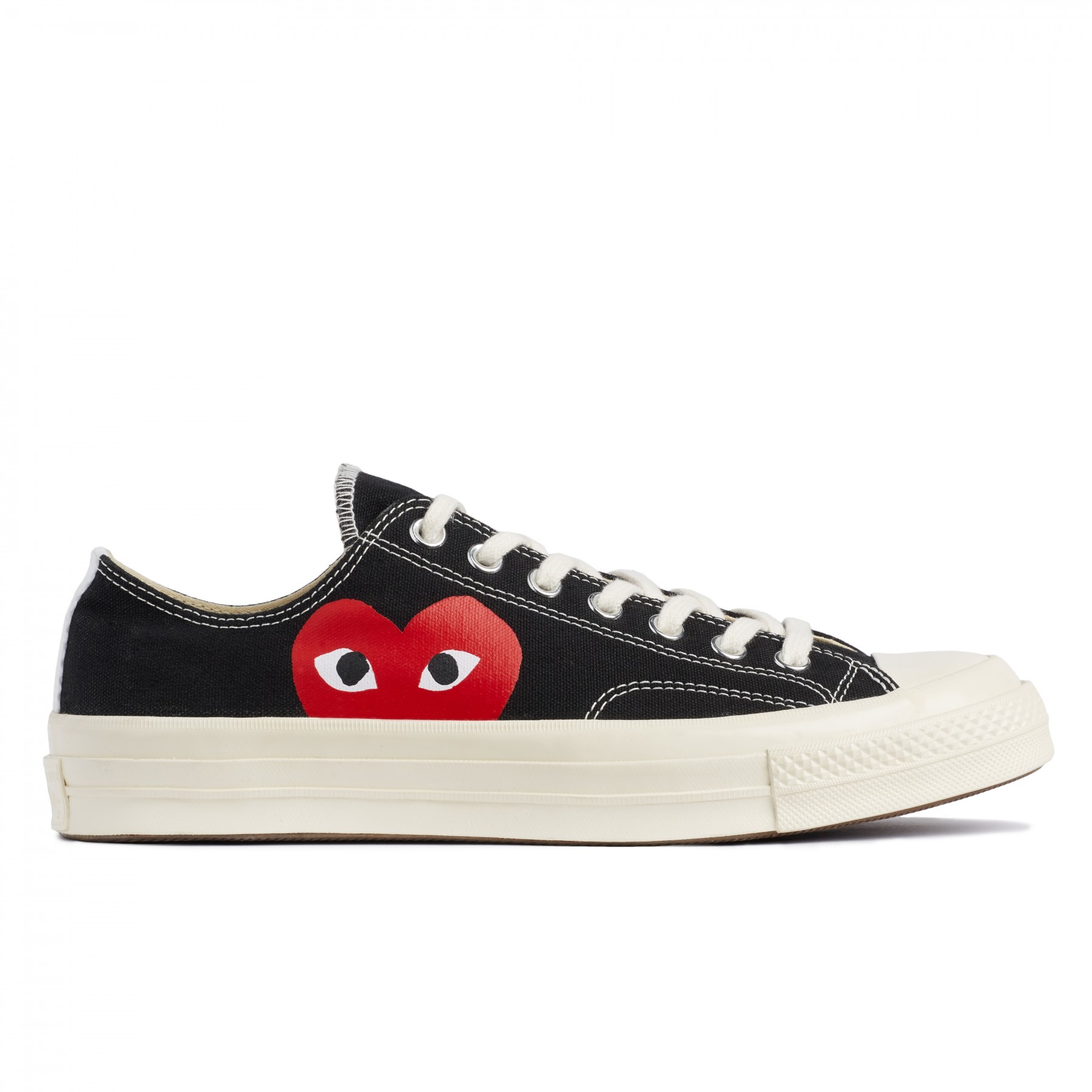 Comme Des Garcons Play X Converse Red Heart Chuck Taylor All Star 70 Low Black Shoes