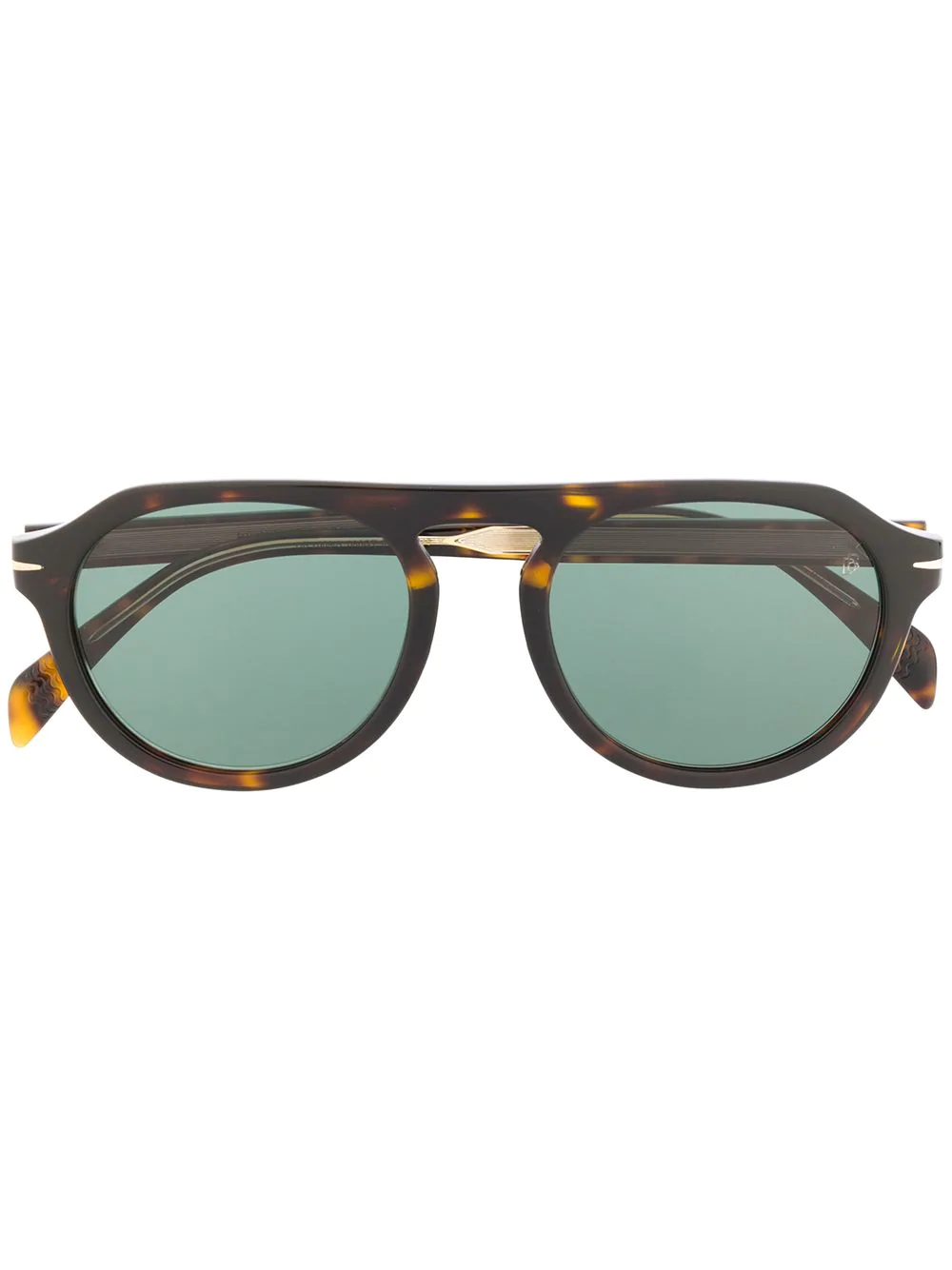 David Beckham Eyewear Tortoiseshell Round-Frame Sunglasses