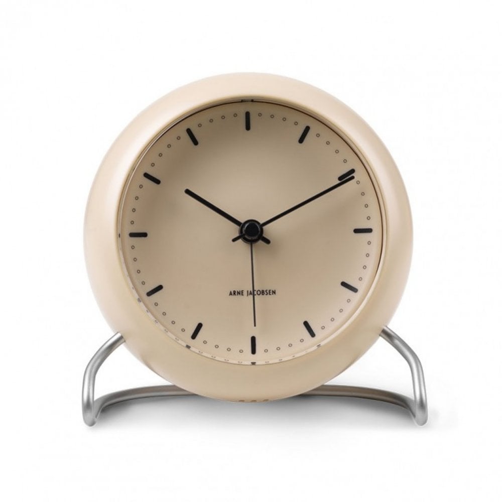 Arne Jacobsen Sandy Beige City Hall Table Alarm Clock