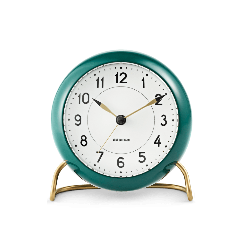 Arne Jacobsen Green Station Table Alarm Clock