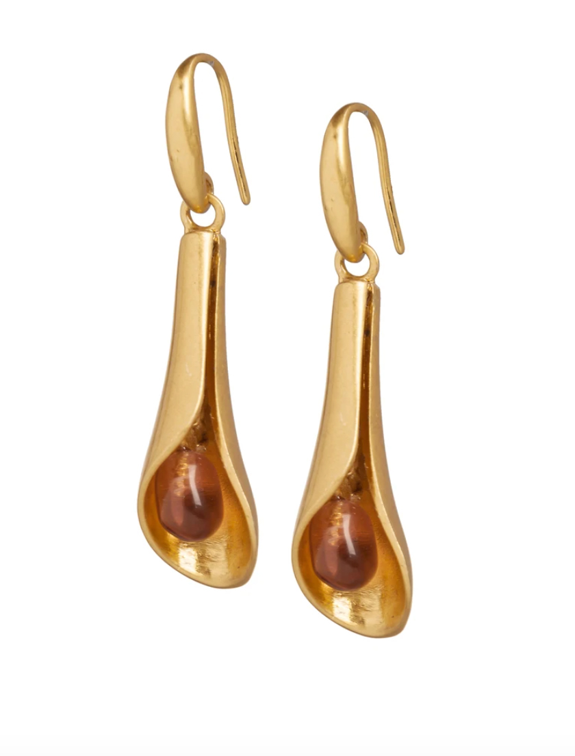 Sence Copenhagen Rose Earrings Matt Gold