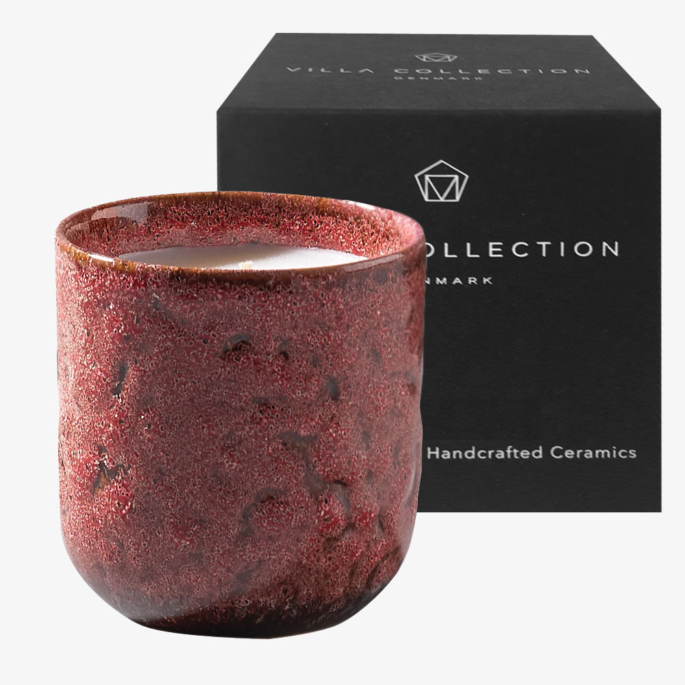 Villa Collection Fragrance Candle in Ceramic Vessel Jasmine Pomegranate