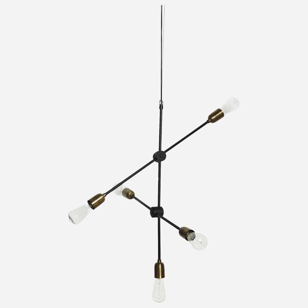 House Doctor Lamp Molecular Black Brass