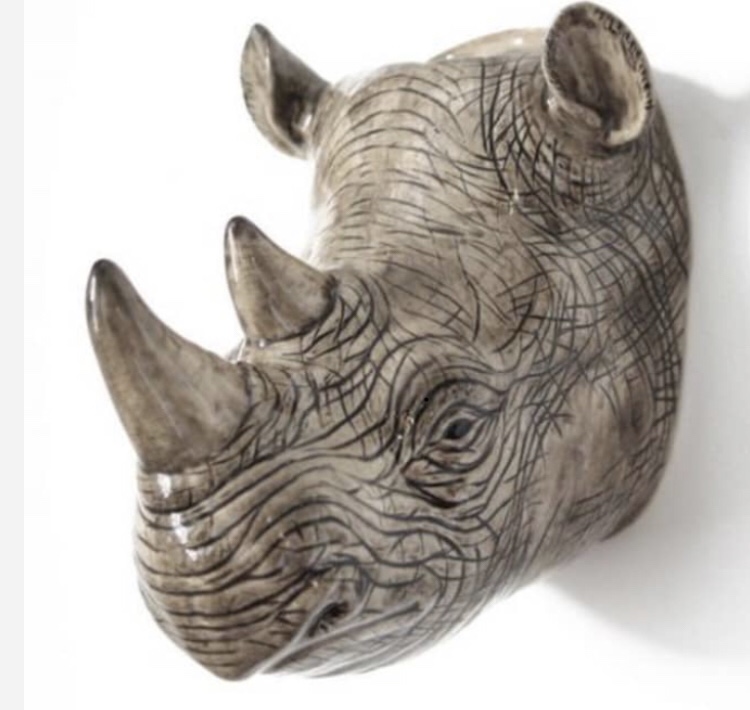 Quail Ceramics Rhino Wall Vase