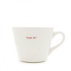 Keith Brymer Jones  White Porcelain Keith Brymer Jones Fuck it Bucket Mug