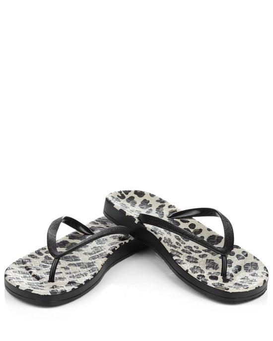 Ilse Jacobsen  Flip Flops Black Leopard