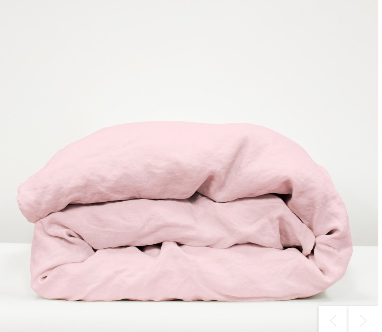 Also Home Blush Linen Duvet Cover Double