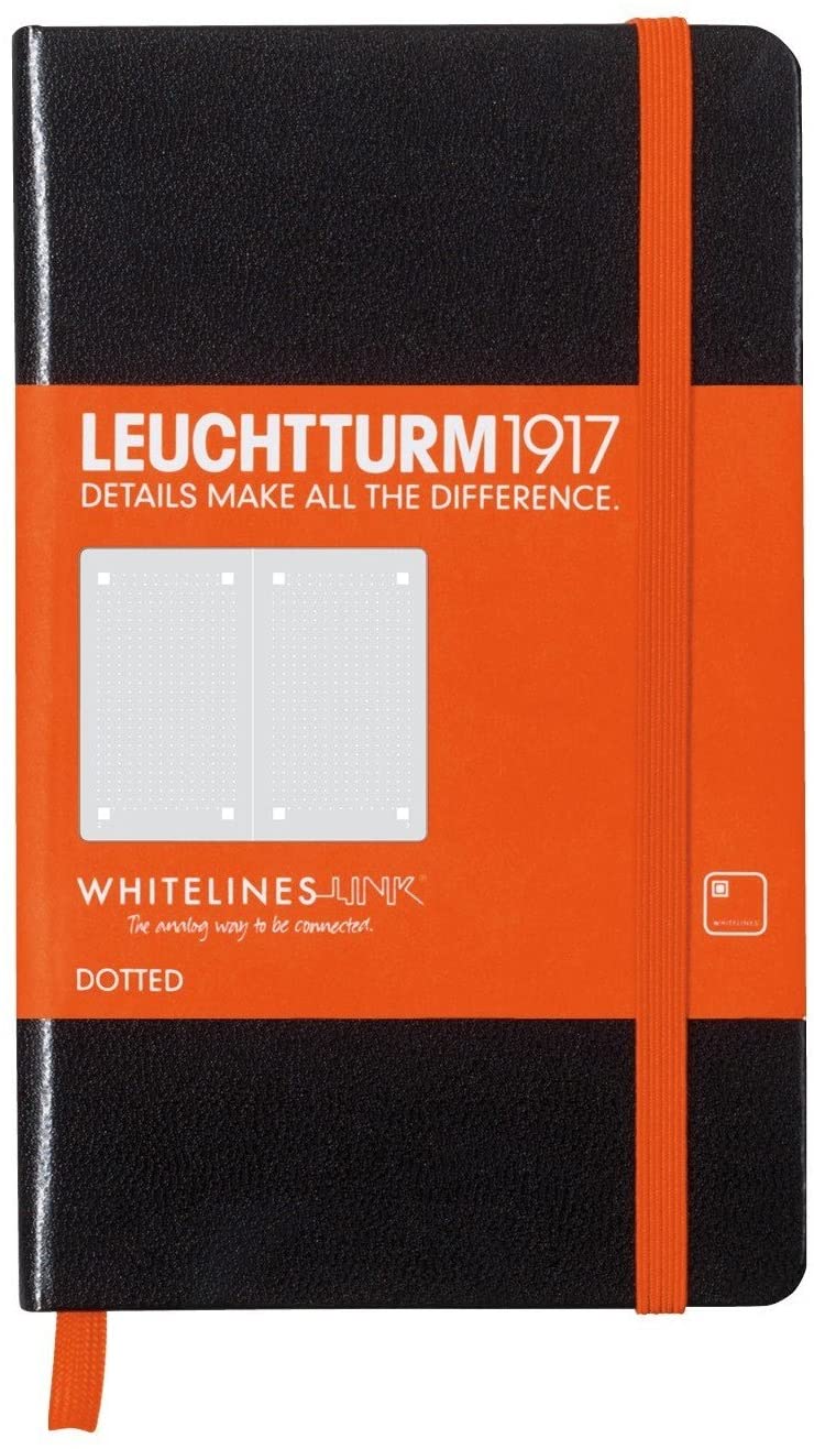 Leuchtturm A6 Black Whitelines Notebook