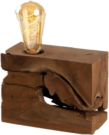 COUNTRY CASA Teak Wood Table Lamp