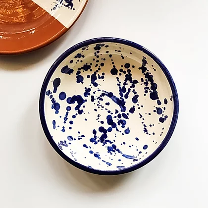 Casa Cubista Salpico Bowl Blue and White