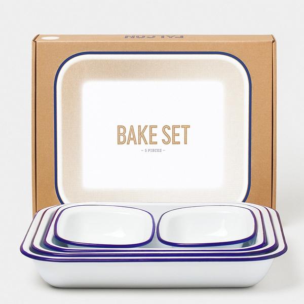 Falcon Enamelware Enamel Bake Set White