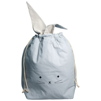FABELAB Ice Blue Cat Face Children's Storage Bag