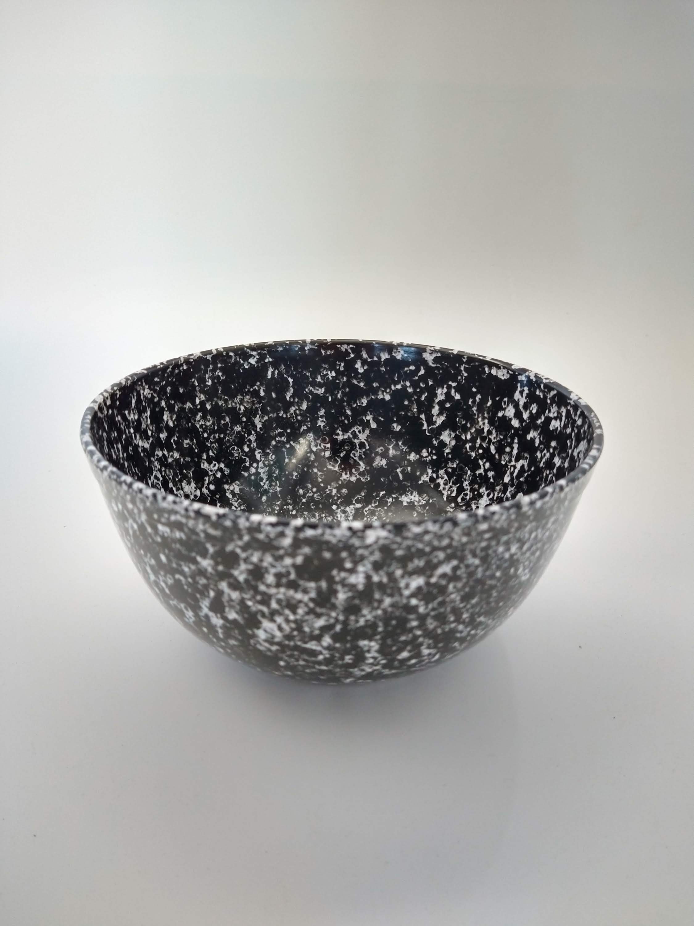 Faplana Black Marbled Bowl 1.5L