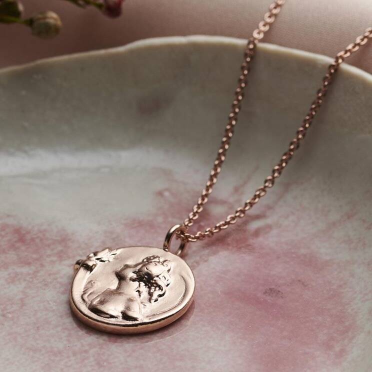 Posh Totty Designs Rose Gold Mother Nature Disc Necklace