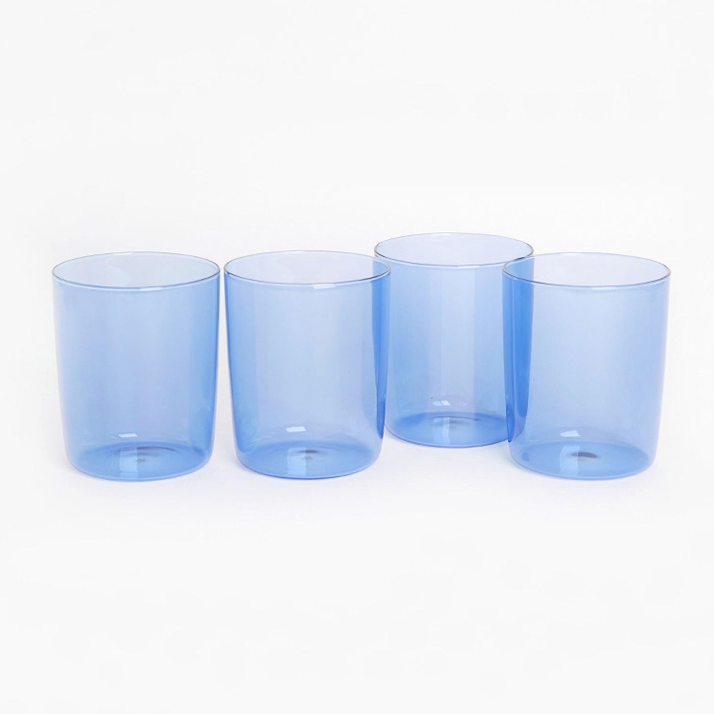 Maison Balzac Set of Four Drinking Glasses Azure