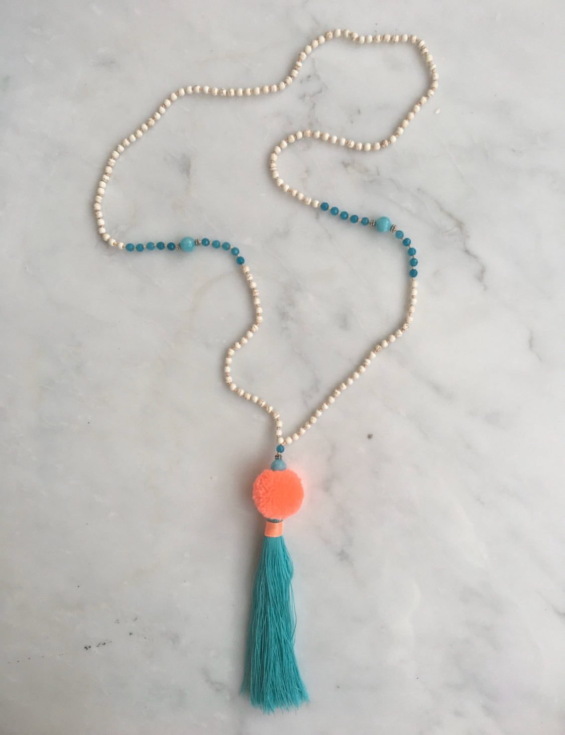 Tribe & Fable Pom Pom Tassel Necklace