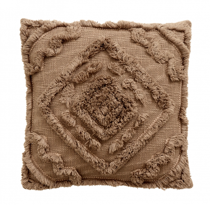 Nordal Greyish Brown Embroidery  Cushion