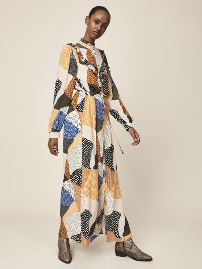 Storm & Marie Sade Shirt Dress in Golden Dot