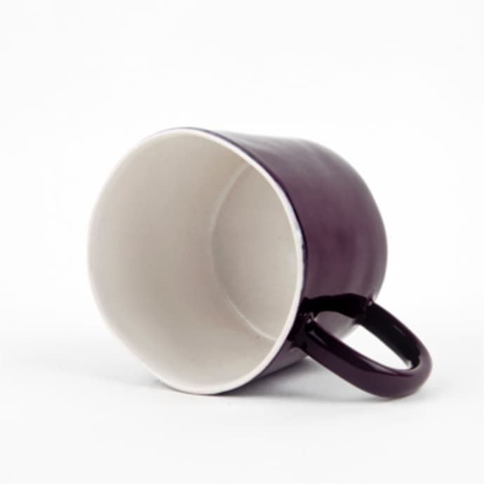 Quail's Egg Set of 2 Aubergine Ceramic Mugs