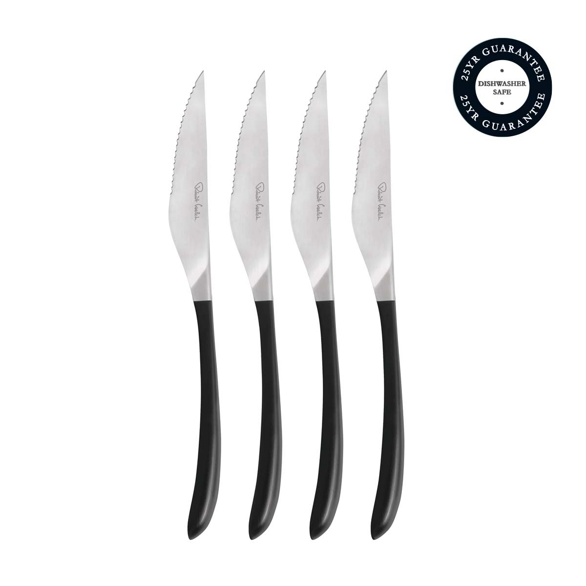 Robert Welch Contour Noir Steak Knife, Set of 4