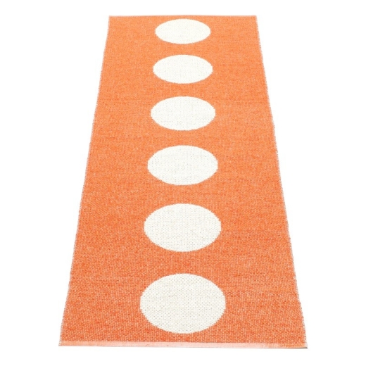 Pappelina Vera Rug Orange and Vanilla 70 x 150 cm