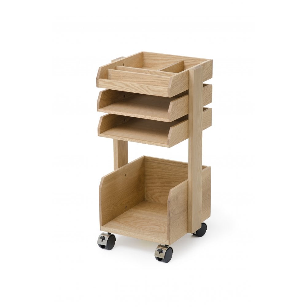 Wireworks Natural Oak Casper Rolling Workspace Organiser