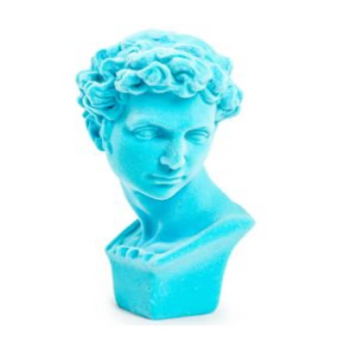 McGowan & Rutherford Light Blue Flock Classic Bust Figure