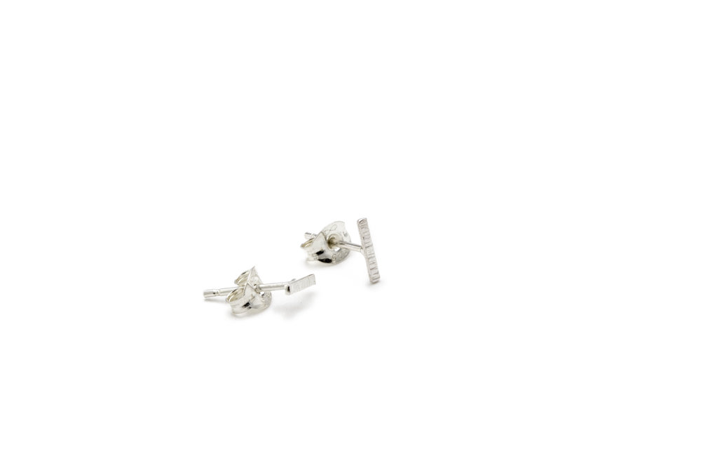 Ankor Cornwall Sterling Silver Mini Bar Earrings