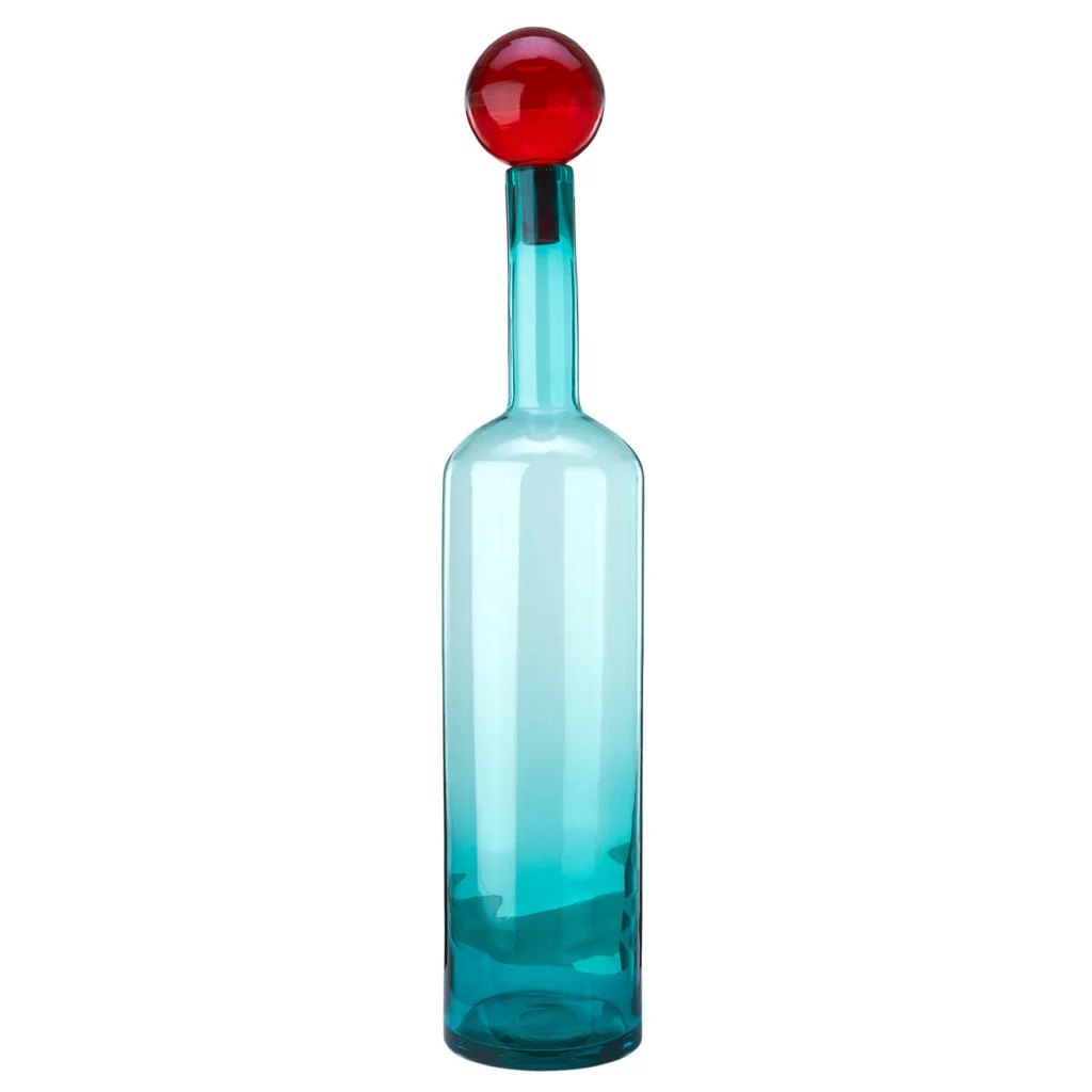 pols-potten-blue-colored-glass-decorative-bottle-with-red-cap