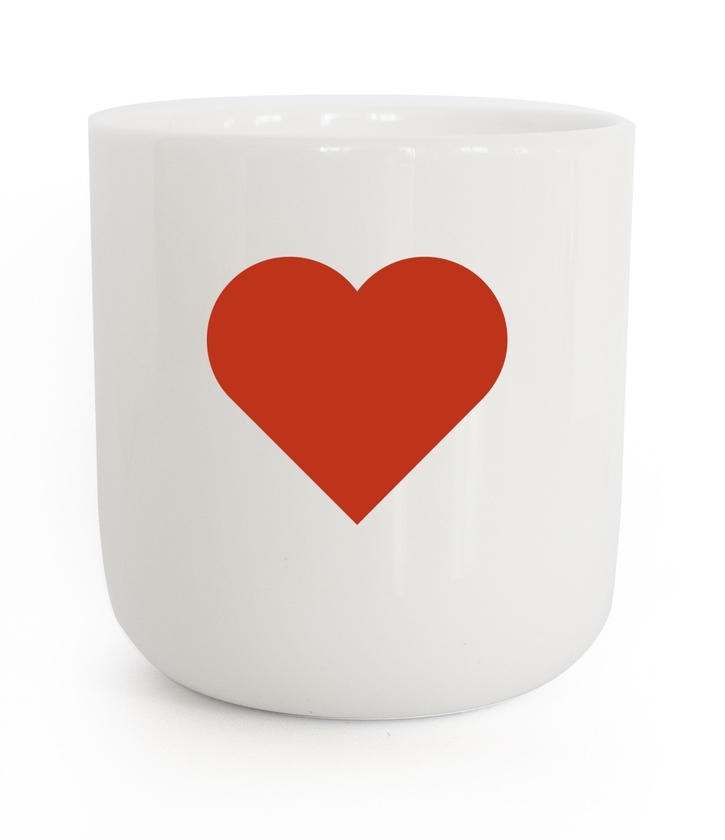 PLTY Glyphs - Red Heart Mug