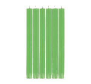 British Colour Standard Grass Green Eco Dinner Candles Set of 6