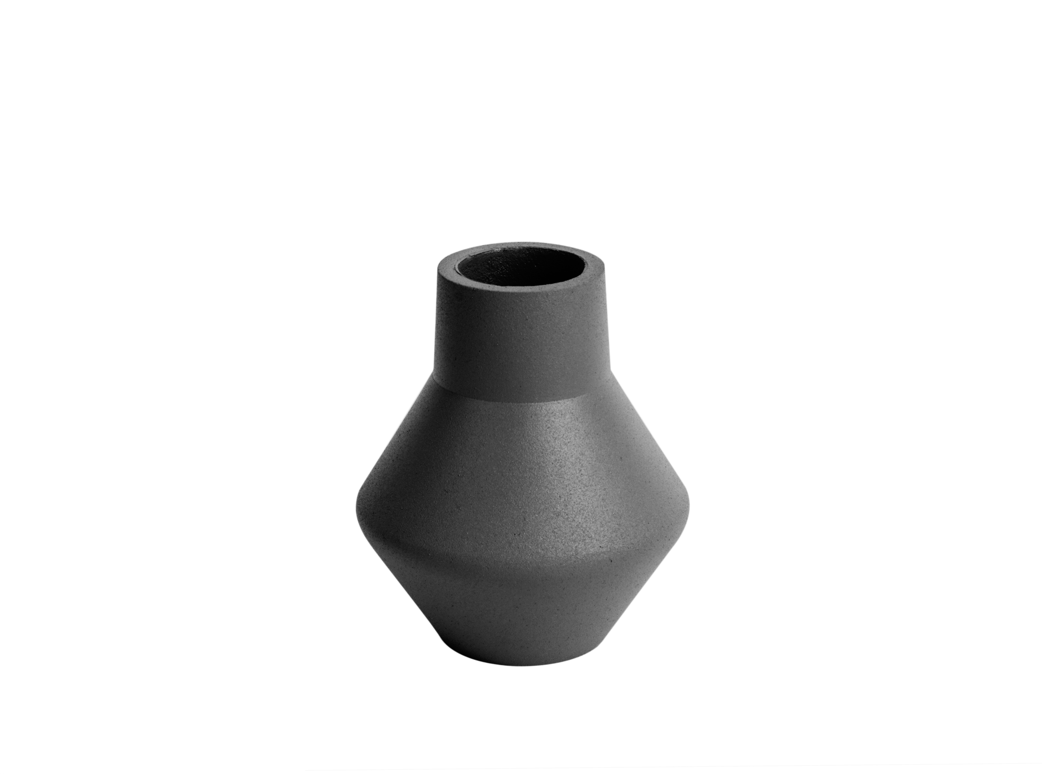 Present Time Black Angled Vase