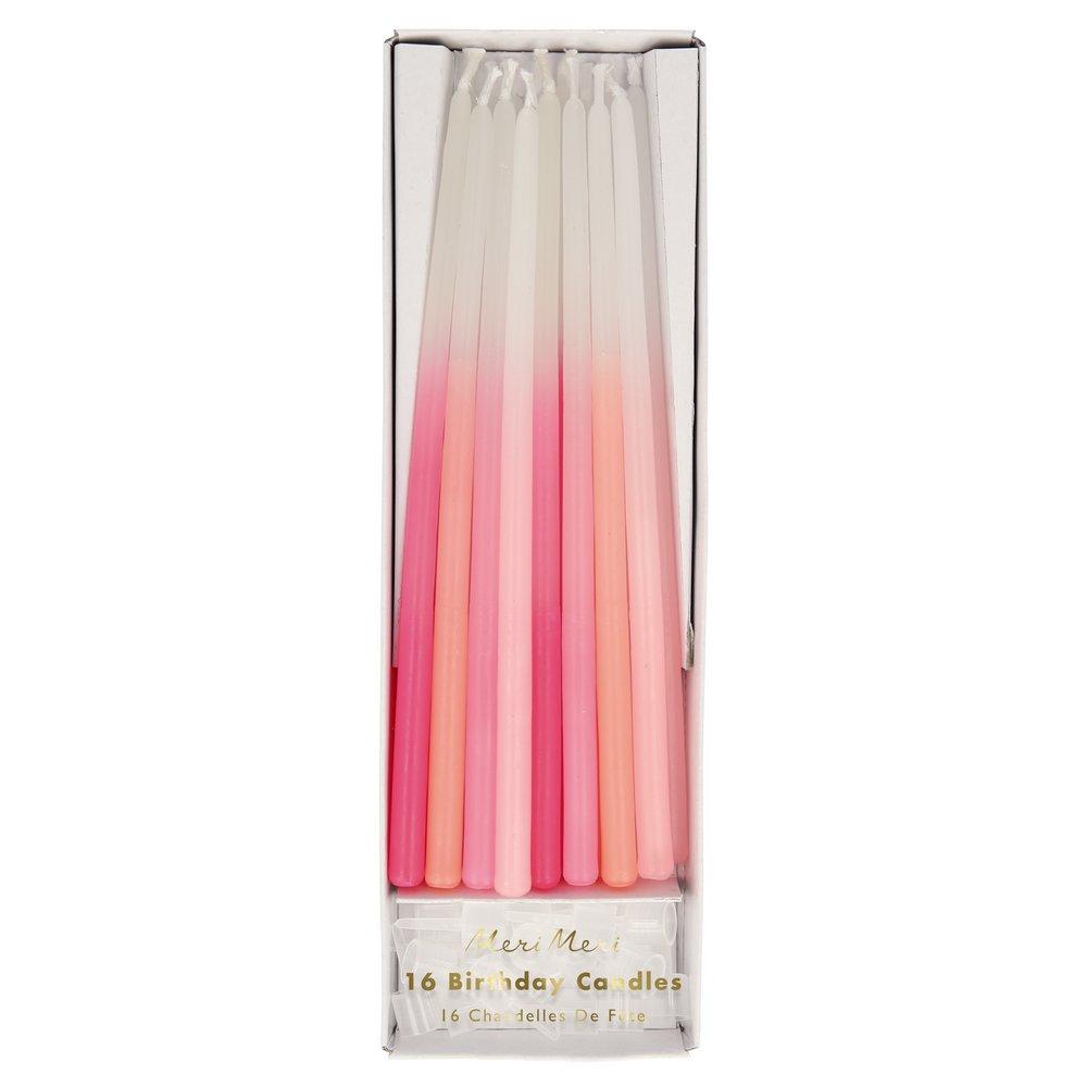 Meri Meri Pink Dipped Tapered Candles