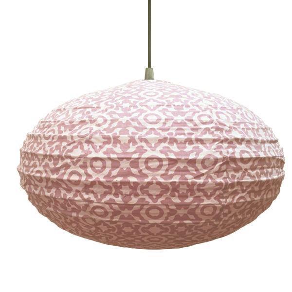 Curiouser and Curiouser Small 60cm Cream & Pale Purple Eva Cotton Pendant Lampshade