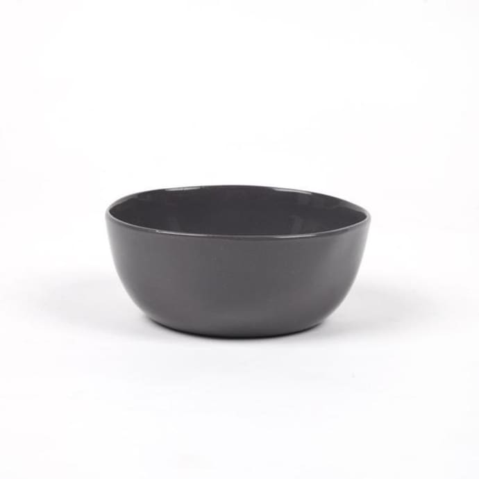 Quail's Egg Charcoal Grey Ceramic Dipping Bowl Large 