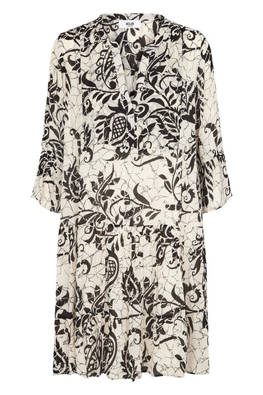MOLIIN Vita Ivory and White Floral Floaty Dress