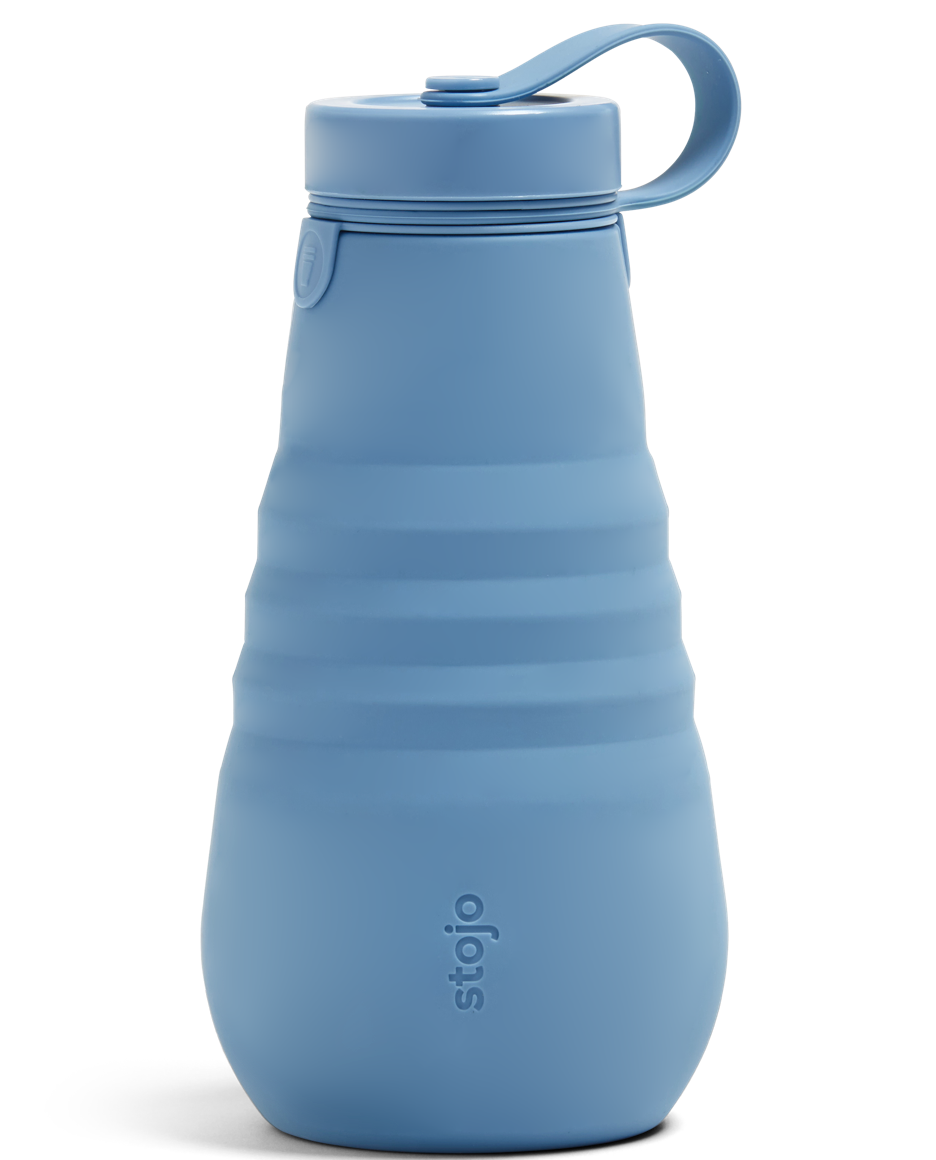 Stojo Steel Blue Silicone Collapsible Bottle