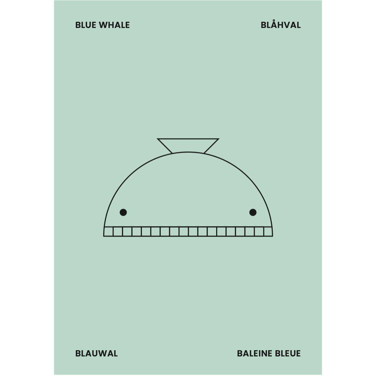 Arthur Zoo Whale Poster 50 X 70 Cm