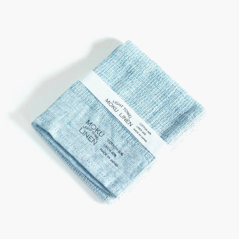 Kontex Moku Linen Kitchen Towel - Light Blue