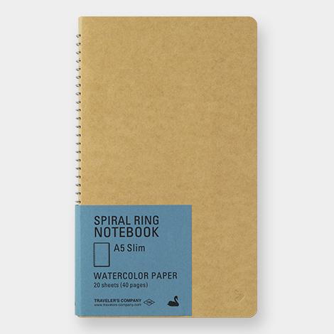 Traveler's Company Spiral Ring Notebook A5 Slim Watercolor Paper