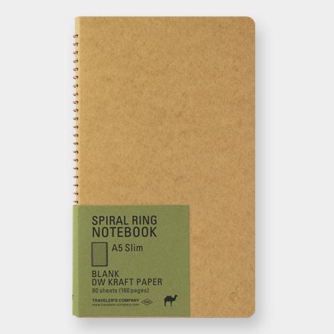 Traveler's Company Spiral Ring Notebook A5 Slim DW Kraft