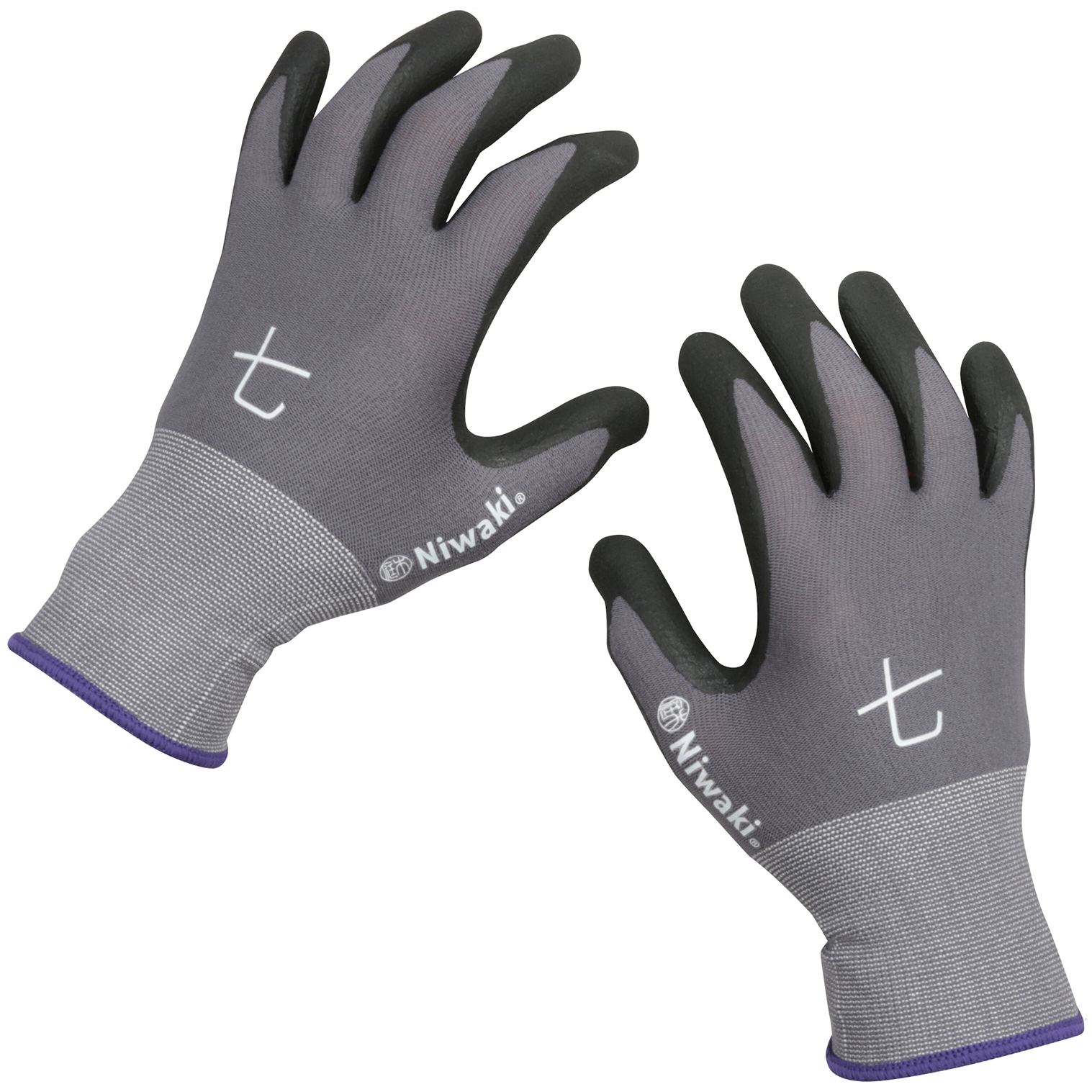 Niwaki Gardening Gloves - Small with Purple Cuff