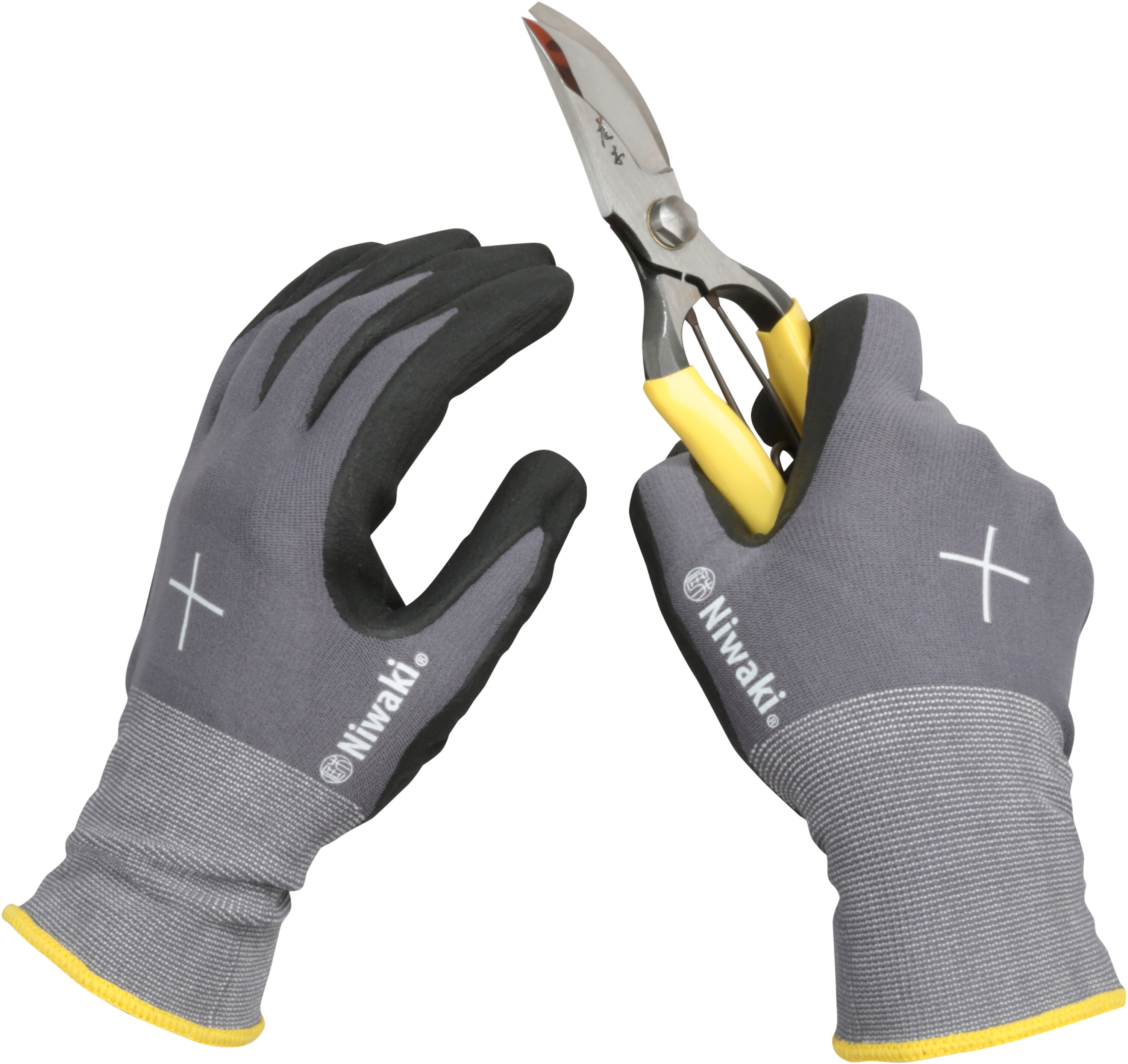 Niwaki Gardening Gloves - Extra Large with Yellow Cuff