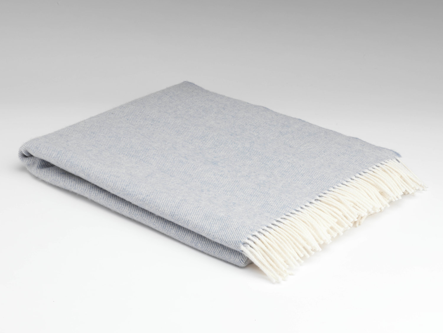 Barnbury Home XL Smoke Super Soft Herringbone Wool Throw