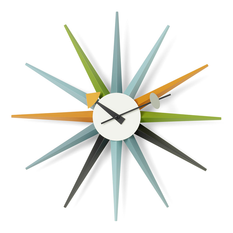 Vitra Sunburst Wall Clock Multicolor